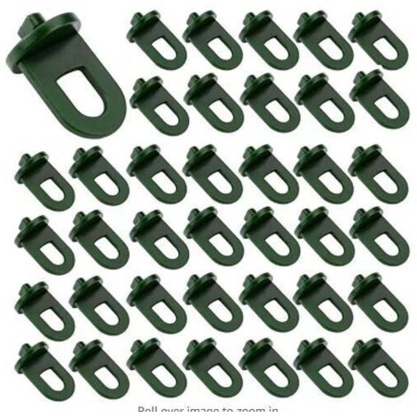 Sollbry 50 pinzas para invernadero, accesorio para invernadero, kit de soporte para plantas trepadoras (verde)