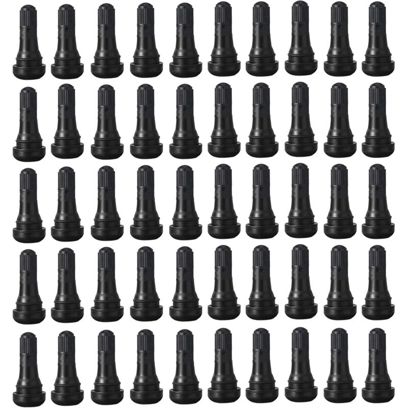Sollbry - 50 válvulas para neumáticos, tapa de válvula sin cámara TR413, válvulas sin cámara para neumáticos de coche, válvulas de goma TR413 a