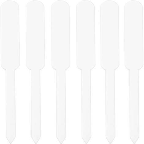 Sollbry 500 Pièces Étiquettes de Plantes en Plastique Étiquettes de Plantes Étiquettes de Plantes de Jardin pour Graines de Jardin Herbes en Pot Fleurs Légumes Blanc