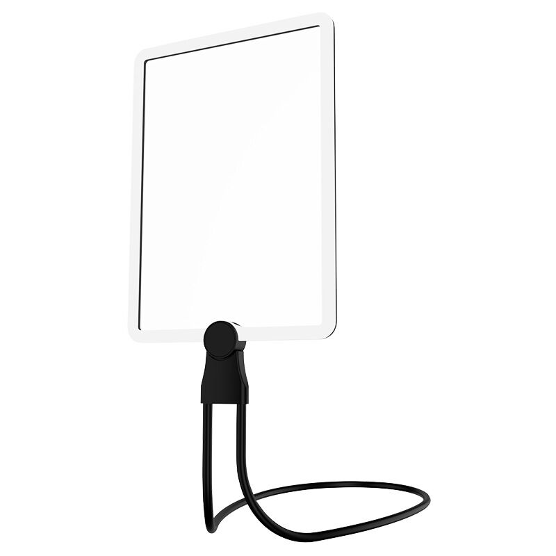 5X Loupe avec Lumière 50 LEDs, Rechargeable Loupe De Lecture Rectangulaire, Col De Cygne Flexible Loupe Eclairante Main Libre pour Personnes âgées,