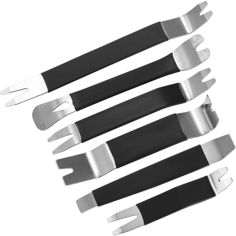 Sollbry - 6 Pièces Outil Demontage Garniture Voiture Kit, Kit Outils de Démontage pour Réparation Automobile, Kit Demontage Plastique Voiture pour