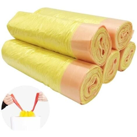 Sollbry 75 sacs poubelles 20L avec sac poubelle épaississant à cordon pour le bureau à domicile 45x50cm