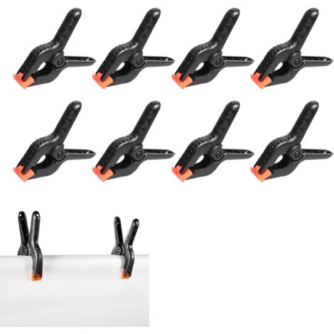 Sollbry 8 abrazaderas de resorte de plástico para decoración, carpintería y estudio de fotografía.