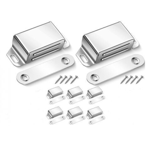 Sollbry 8er-Pack magnetische Türschnäpper aus Edelstahl für Schrank, Schublade, Küche, Badezimmer, Schrank, Schublade, Kleiderschrank