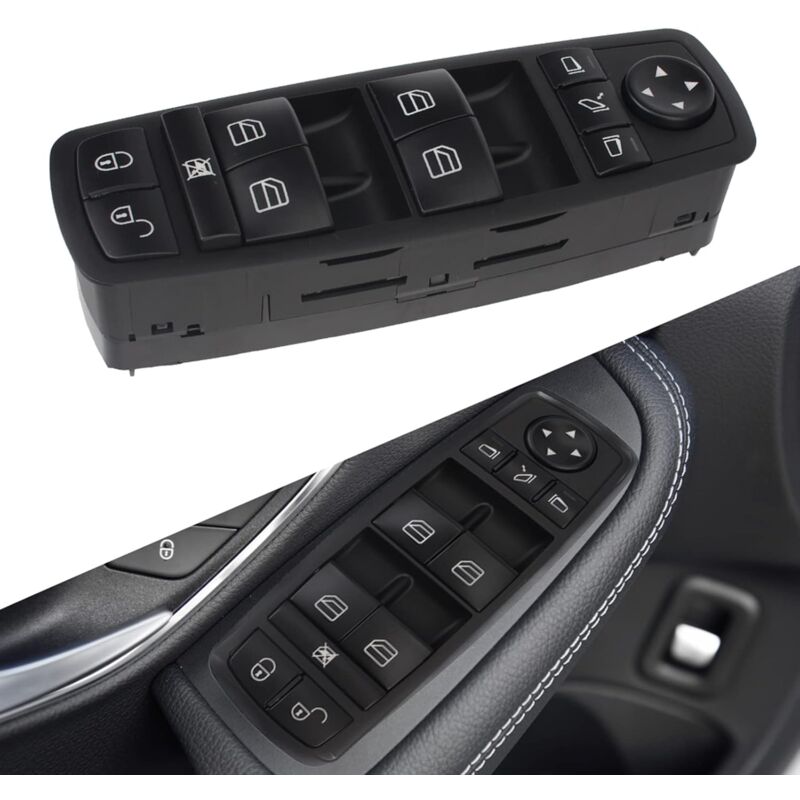 Sollbry - A1698206710 Bouton Leve Vitre Retroviseur Classe a b Power Master fenêtre Commutateur pour m ercedes-Benz B-Klasse W245 W169 A-Klasse a 169