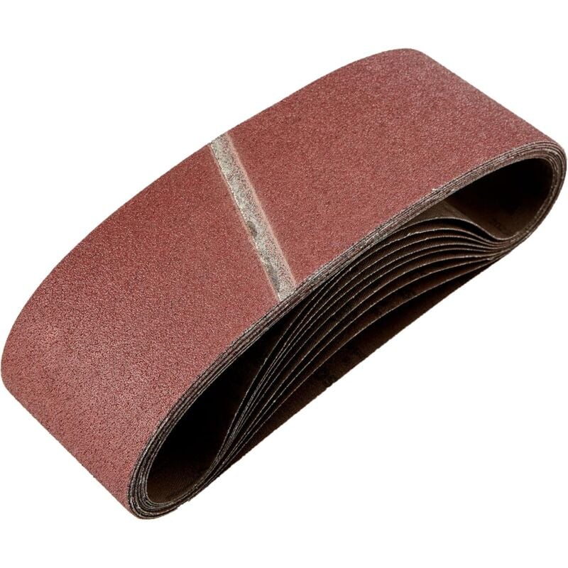 Accessories 9 pcs. Kit Bande Abrasives Mixte (pour Bois, Grain 60/80/100, 75 x 533 mm, Accessoires pour Ponceuses à Bandes Abrasives) - Sollbry