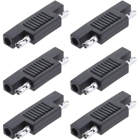 Sollbry Adaptador de polaridad inversa SAE a SAE (6 unidades), desconexión rápida, conectores SAE macho a macho, enchufe de cable para panel solar y automotriz.