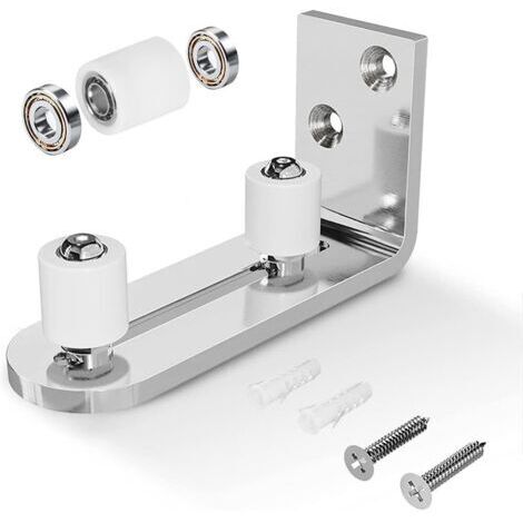 Sollbry Ajustable Guide de Plancher Mur/porte Guide Inférieur Pour Porte en Bois Coulissante, Argenté