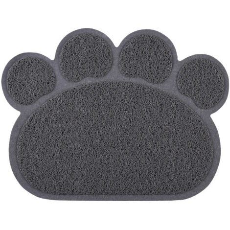 Sollbry Alfombrilla antideslizante para arena de gatos, con forma de masa, para alimentar y beber agua, para perros, gatos y gatitos, 30 x 40 cm (gris)