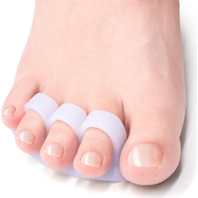 Almohadillas de gel para dedos en martillo, separadores de dedos, almohadillas para enderezar dedos en martillo superpuestos y en garra, alivia el