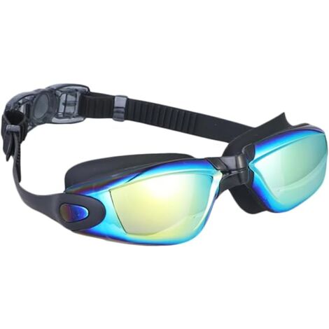 Sollbry Anti-Fog Swimming Equipment Plated Swimming Goggles Adult Swimming Glasses (Black)