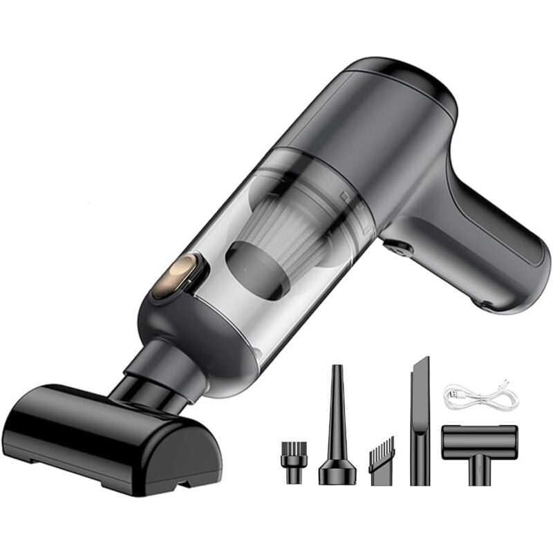Sollbry - Aspirateur de voiture sans fil Mini portable Aspirateur à main Forte puissance d'aspiration Aspirateur à main Batterie avec filtre hepa