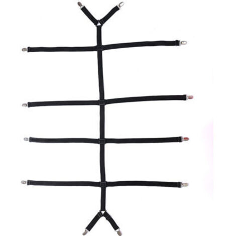 Sollbry Attache Drap Housse,Tendeur Drap Housse Élastique Parfait pour Drap-Housse et Drap Plat Draps de Lit, Matelas, Canapé Coussin, Nappes (Noir)