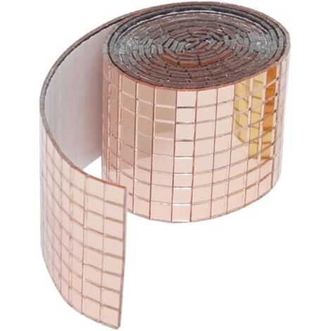 Sollbry – Autocollants muraux carrés en acrylique pour verre – Décorations artisanales – Or rose – Faciles à nettoyer et réutilisables