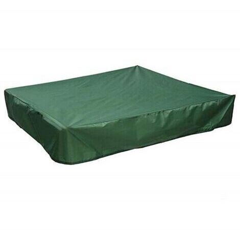 Sollbry Bâche bac à Sable 120x120 cm Housse Protection Étanche UV Protection 70% pour bac à Sable Oxford avec Cordon de Serrage, Vert