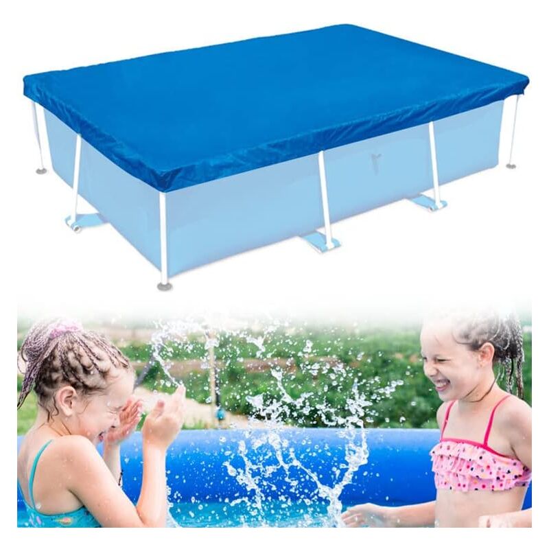 Bâche Piscine Rectangulaire, Bâche de Protection Piscine Bleu Imperméable Couverture de Protection de Piscine aux uv à la Poussière Convient pour