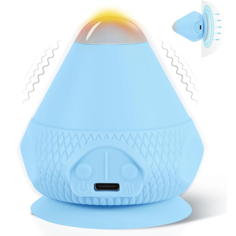 Balle de Massage, Électrique Boule de Massage avec Ventouse, avec Vibration et Compresse Chaude, Automassage des Trigger Points Dos, Nuque, Jambs,