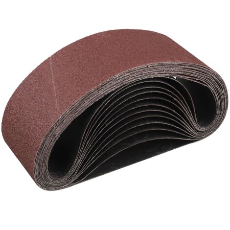 Sollbry Banda de lija de 75 x 533 mm, juego de 10 bandas de lija de grano 80