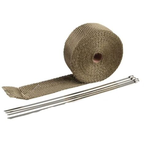 5cm * 5M Moto échappement Bouclier Thermique Bande D'échappement Thermique Fibre