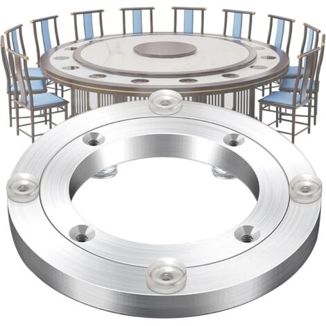 Sollbry Base giratoria resistente, rodamiento de 12 cm, rodamiento de aleación de aluminio, rotación silenciosa de 360°, para muebles de comedor