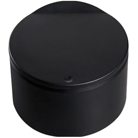 Sollbry Basurero de sobremesa con tapa, minibasura de plástico, ideal para cocina, dormitorio, baño y oficina, 19 x 12,5 cm (negro)