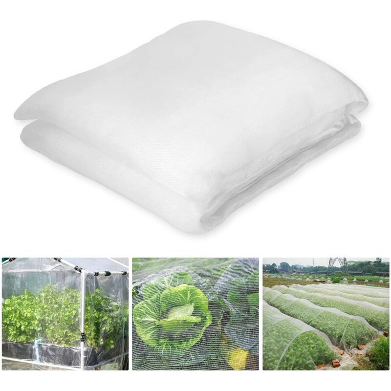 Blanc Filet Anti Insecte Potager 3 x 5 m, Filet Protection Potager, Filet Jardin Convient pour Protection Plantes Fleurs Légumes Fruits - Sollbry