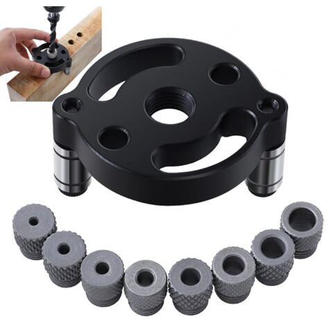 Sollbry Bohrlehren-Set, 3/4/5/6/7/8/9/10 mm, Holzdübel, Bohrführung, Scharnier, Bohrführung, Locher-Set, Bohrringe, Bohrpositionierung