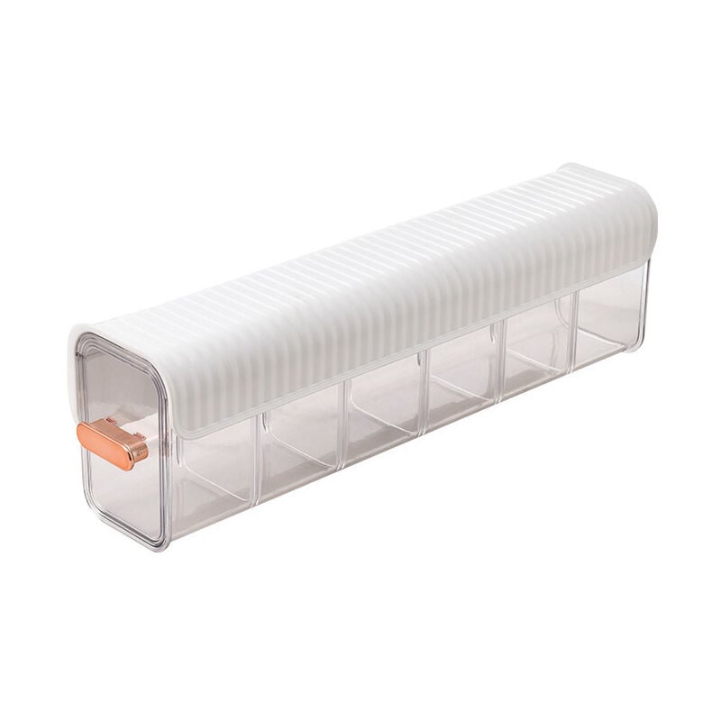 BoîTe de Rangement Murale Sous-VêTements Culottes Chaussettes Data Câble Placard Organisateur Multifonction 6 Grilles Blanc Transparent - Sollbry