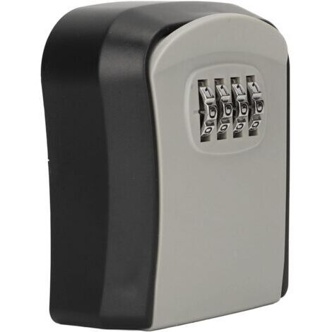 Sollbry Boîte de verrouillage pour clés, boîte de rangement murale étanche à 4 chiffres avec capacité de 5 clés, cache-clés pour cacher une clé à l'extérieur