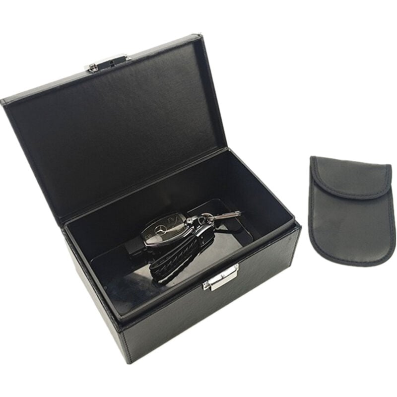 Sollbry - Boîte Faraday extra large pour clés de voiture Cage antivol pour la sécurité de voiture Boîte de rangement pour clés(19127cm)