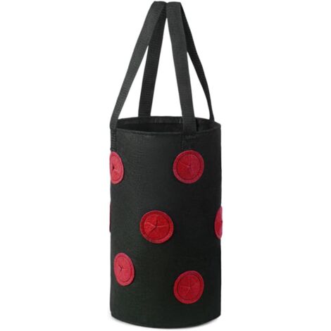 Sollbry Bolsa de cultivo para fresas de 3 galones, 12 agujeros, para colgar tomates, para verduras