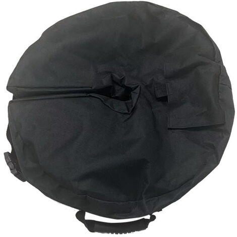 Sollbry Bolsa de peso para sombrilla de patio, redonda, de 46 cm, resistente a la intemperie, con base de arena desmontable, compatible con voladizos, paragüeros o mástiles de bandera.