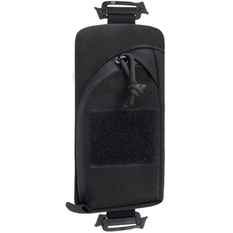 Sollbry Bolsa militar Molle, bolsa para herramientas EDC, bolsa para teléfono, bolsa para accesorios de caza, bolsa de hombro, bolsa compacta para deportes al aire libre, color negro