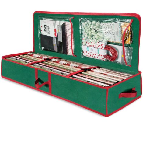 Sollbry Bolsa para guardar papel de regalo (104 x 36 x 16 cm), tela Oxford 600D, organizador para guardar papel de regalo navideño, impermeable, para guardar tarjetas