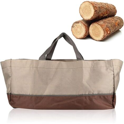 Sollbry Bolsa para leña, tela Oxford 600d, bolsa para transportar leña, bolsa para transportar carbón, gran volumen, impermeable, fácil de transportar.