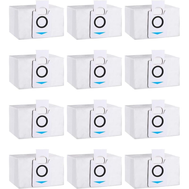 Bolsas de repuesto para aspiradora Ecovacs Deebot X1 Omni, X1 e Omni, X1 turbo, T20 Omni, T20e Omni (paquete de 12) - Sollbry