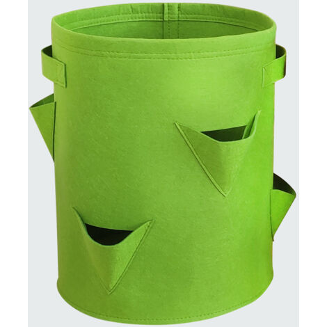 Sollbry Bolsas para cultivo de fresas, 40 l/10 galones, para hortalizas, de tela no tejida con ventana, para cultivo de hortalizas de jardín
