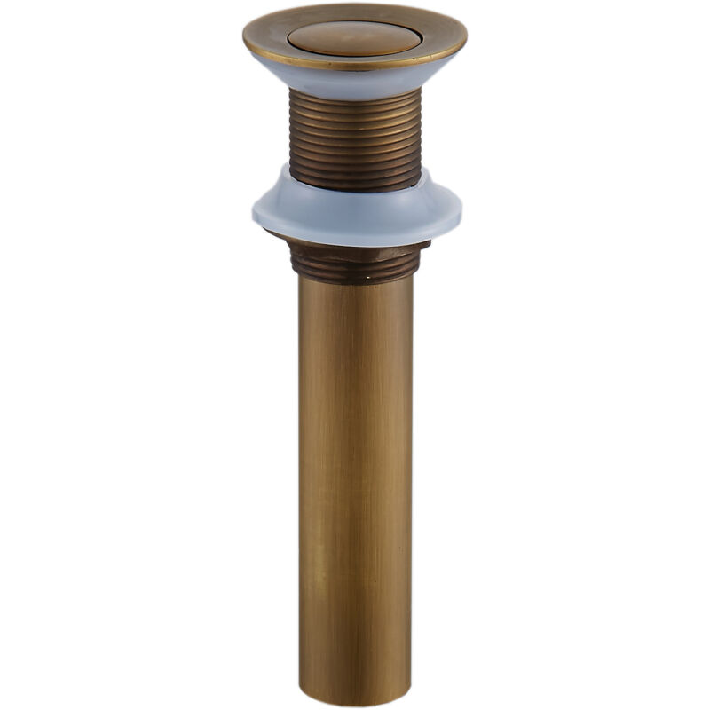 Sollbry - Bonde de lavabo escamotable, ensemble de bonde à bouton-poussoir, kit de bonde de lavabo escamotable, antique, bouchon de bonde de lavabo