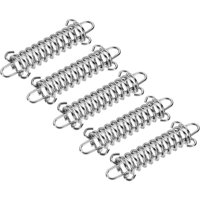 Sollbry - Boucle à ressort de tente, accessoires de tendeur de corde en acier inoxydable de Type lourd pour supports métalliques de bâches d'auvent,