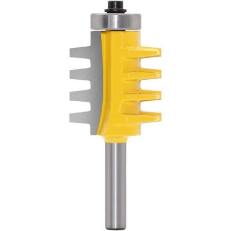 Sollbry Broca de ranura y lengüeta con vástago de 8 mm, reversible, para unión de dedos, con pegamento, herramienta de bricolaje para fresado de madera, hoja: 3,2 × 7,96 mm
