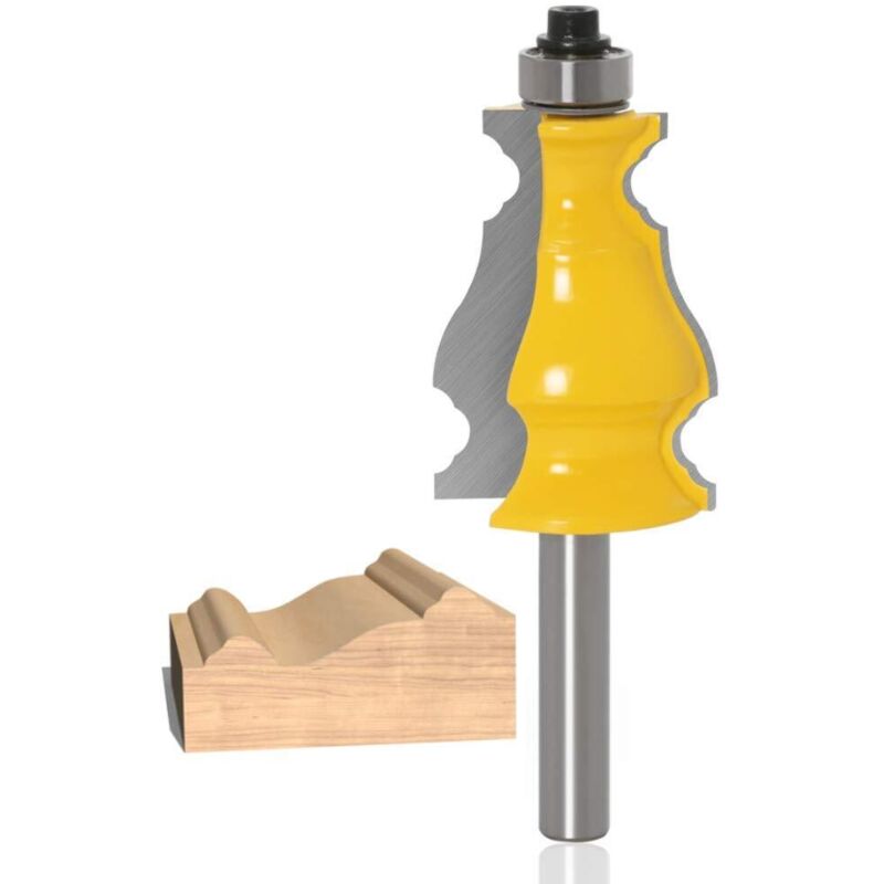 Broca fresadora clásica de 8 mm para molduras, ideal para fresar líneas de puertas de gabinetes. - Sollbry