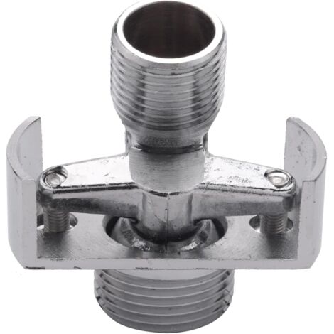 Sollbry Cabezal de ducha de cobre con ajuste de ángulo de tubo de succión, ángulo curvo, pie excéntrico, tornillo de ángulo, accesorio de grifo de 18 mm