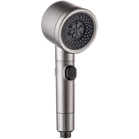 Sollbry Cabezal de ducha universal con filtro, 3 modos de pulverización y botón de pausa, cabezal de ducha de alta presión para baño, cabezal de ducha ajustable para uso doméstico.