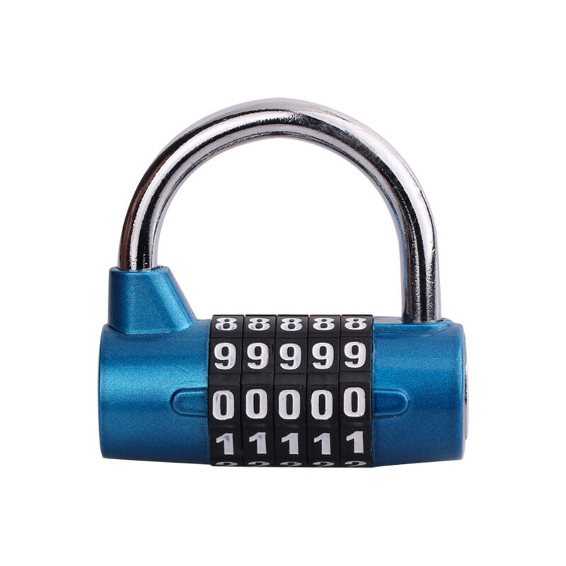 Sollbry Cadenas à Combinaison à 5 Chiffres, 2 Pcs Cadenas pour Gymnase, Peut être Réinitialisé Serrures à Combinaison pour casier, boîte à outils,