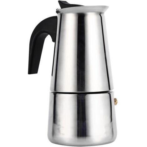 Sollbry Cafetière Expresso, 4Tasses Pot Moka en Acier Inoxydable Portable Machine à Café Expresso Italienne pour Cuisinières à Gaz, Cuisinières et à Induction(4 Cups - 200ml,17.58.5cm)