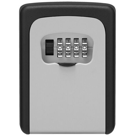 Sollbry Caja fuerte policial de alta seguridad, caja de llaves de pared de 4 dígitos, cerradura de combinación de alta seguridad para guardar llaves