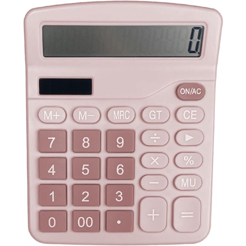 Image of Sollbry - Calcolatrice, calcolatrice da tavolo solare con ampio display lcd a 12 cifre, per ufficio, casa e scuola, mini calcolatrice con funzioni
