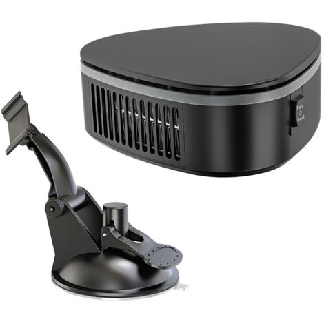 Sollbry Calentador de coche de 120 W y 12 V, con ventilador y descongelador de invierno con rotación de 360° y ventosa.