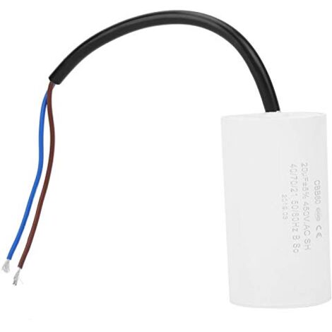 Sollbry CBB60 450V 20uF Start Capacitor, Microfarad Motor Capacitor with Lead Wire