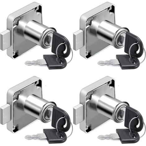 Sollbry Cerradura de leva de 21 mm, cerradura de seguridad para buzón de correo, armario, gabinete, con llave, ideal para muebles, gabinetes, buzones, cajones y escritorios.